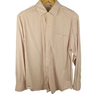 Tommy Bahama Men's Red and White Striped Silk Shirt